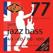 Rotosound SM77 Monel Hybrid Gauge Flatwound Bass Strings (40 60 80 100)