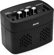 ASHDEL AG-05 Bluetooth Electric Guitar Amp Amplifier 5-Watt Stereo Output Distortion Gain Tone Control 3.5mm Monitoring 6.35mm Input with Rechargeable 2200mAh Battery