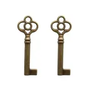 KY-14 Universal Skeleton Key, Antique Brass Plated Hollow Barrel Skeleton Key...