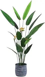 Artificial Trees Artificial Plant Decoration Heaven Bird Artificial Tree Green Leaf Auspicious Bird Fake Trees for Indoor Decoration Fake Tree (Color : B, Size : 180cm)