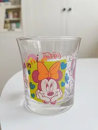 在飛比找Yahoo!奇摩拍賣優惠-中古 迪士尼disney米妮 卡通印花玻璃杯