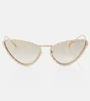 [Gucci] Gucci Interlocking G cat-eye sunglasses One Size gold