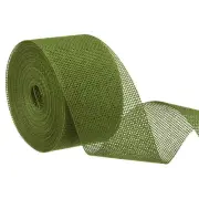 Burlap Ribbon,2 Inch Wide 10 Yards Burlap Wired Ribbon, Army Green