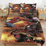 v3031 Bed Sheets Bedding Into The Spider-Verse Bedding Sets Ultra Soft Skin-Friendly Duvet Cover 3 Piece, Cute Comforter Cover Bed Set for Boys Girls