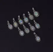 Wholesale 11pc 925 Solid Sterling Silver Cut Ethiopian Opal Pendant Lot S155