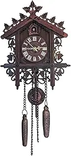 Wall Clock,Numerals Clocks,Wall Clock Vintage Wood Cuckoo Wall Clock Hanging Handcraft Clock for Home Restaurant Unicorn Decoration Art Vintage Swing Living Room