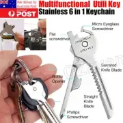 Utili-Key 6 in 1 Key Ring Chain MULTI-TOOL Pocket Knife Screwdriver Swiss Tech
