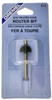 Dremel 3/16" Piloted Cove Router Bit #613