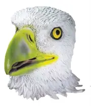 Bald Eagle Latex Mask Bird 4Th July Halloween Costume Accessory Prop Patriotic