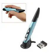 2.4GHz Wireless Optical Pen Mouse Adjustable 500/1000DPI for PC Android Blue
