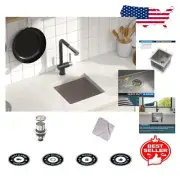 Elegant 14x14 Undermount Kitchen Sink in 16 Gauge Stainless Steel - Handmade