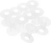 15pcs Winding Reel White Ribbon Wire Spool Bobbins for Ribbon Knitting Spool Holder Plastic Yarn Bobbins Bobbin Empty Spools Spool of Wire Rope Spool Transparent