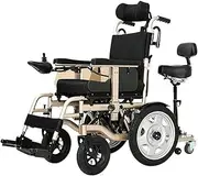 Heavy Duty Electric Wheelchair with Headrest, Foldable Power Wheelchairs, 250W*2 Dual Motors, Adjustable Armrest Height, Electric Or Manual Manipulation