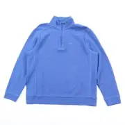 Tommy Bahama Sweater 1/4 Zip Pullover Men's Small Dockside Blue LS NWT $118