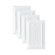 Pure White Classic Beadboard Wall Plates,Light Switch Covers,Electrical Outle...