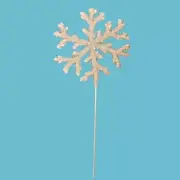 Glittered Snowflake Floral Pick Decorative Christmas Decor 12 inch