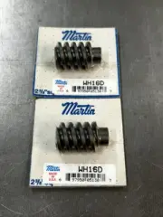QTY 1 MARTIN GEAR STEEL WORM GEAR 16 PITCH DOUBLE LEAD 1/4” BORE 14.5 DEGEE PA.