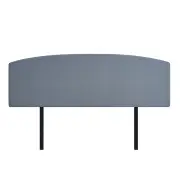 Linen Fabric King Bed Curved Headboard Bedhead - Berlin Blue