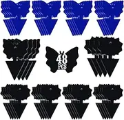 USKICH Sticky Traps Gnat Killer Fruit Fly Traps Non-Toxic and Odorless Fungus Gnat Traps Insect Traps Black Sticky Trap for Indoor and Outdoor Plants（48Pcs Black）
