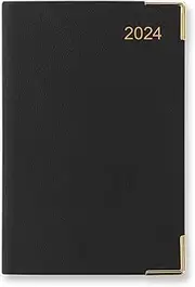 Letts of London Classic Mini Pocket Week to View 2024 Diary, Black