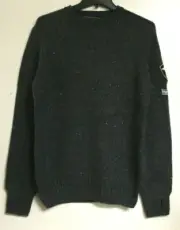 The Hundres Mens Wool Blend Charcoal Grey Crew Neck Pullover Sweater Size S