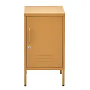 Bedside Table Metal Cabinet - Yellow