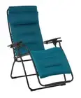 26 Blue Steel Outdoor Zero Gravity Chair with blue Cushion