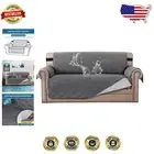 100% Waterproof Non-Slip Loveseat Protector - Machine Washable & Stylish Grey