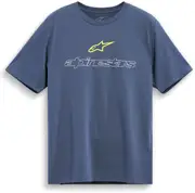 Alpinestars Linear Trace CSF, t-shirt , color: Blue/Yellow/White , size: XL