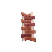 GenStone Brick Veneer Siding Inside Corner Panel 22.5" Composite Multi-Color