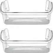 240323002 Refrigerator Door Bin Shelf Compatible with Frigidaire or Electrolux,2 Pack Bottom 2 Shelves on Refrigerator Side,Clear,Double Unit,Replaces PS429725,AP2115742