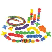 Kaplan Early Learning Buttons & Spools Lacing Set