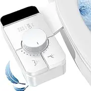 AnnuoYi Bidet Attachment for Toilet, Push Button WC Bidet with Self-Cleaning Dual Nozzle(Front & Rear Wash),Retractable Self-Cleaning Nozzles for Frontal & Rear Wash