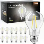 12 Pack A19 Vintage LED Edison Bulbs, Non-Dimmable, 60W Equivalent, High Brig...