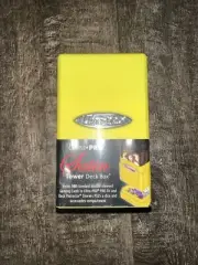 ULTRA PRO SATIN TOWER YELLOW DECK BOX New Dice Storage Compartment