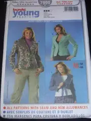 BURDA #7990-LADIES FULL FIGURE PRINCESS SEAM (2 STYLE) JACKET PATTERN 16-28FF
