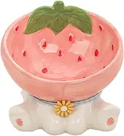 Raised Bowl for Cats | Fruit Shape 15-Degree Tilted Feeding Bowls | 245ml Fashionable Pet Feeder Bowls (Pink)