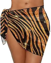 JEOCODY Womens Swimwear Chiffon Cover Up Beach Sarong Pareo Bikini Swimsuit Wrap