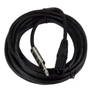 15ft XLR 3Pin Male to 6.35mm 1/4" Stereo Mono Shielded Speaker Guitar Cable Cord