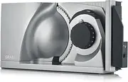GRAEF MYtiny Folding Kitchen Food Slicer MT1000, Bread, Sausage, Vegetable, Cheese, Universal, Silver, Metal Blade, Metal Body