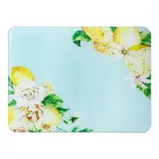 Ashdene Citrus Blooms 30x40cm Heat Resistant Pot Surface Protector Blue/Lemon