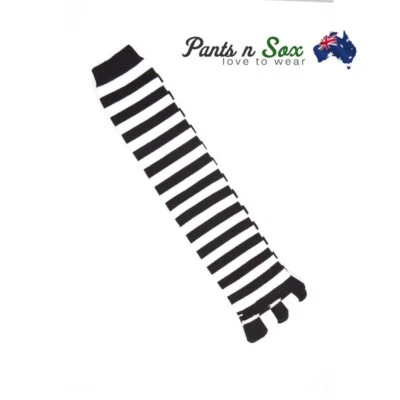 Five Fingers Ladies Knee High Toe Socks Black White Women AU Stock