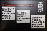 F1 Formula 1 Drivers Clear Sticker 4"x4" Raikkonen, Hamilton, Alonso