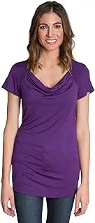[Udderly Hot Mama] Chic Cowl Soft Drape Nursing and Pumping Top - Stylish, Simple and Discreet