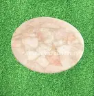 15" Rose Quartz Agate Side Table Natural stone Handmade