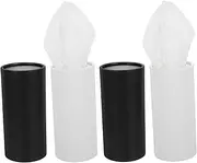 ERINGOGO 4pcs Car Tissue Holder Round Portable Tissues for Cars Trucks Offices Refillable Napkin Dispenser for Cup Holders Soft Skin Friendly