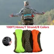 Multi functional Parachute Cord 100FT 7 Strand Core for Every Situation