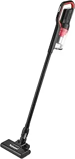 Techwood Cordless Vacuum Cleaner, 2 Suction Speeds, 600ml Container, 14.8V Battery, HEPA Filter, 25min Runtime TAB-339C, Broom Vacuum Cleaner, Black-Green, 120W, 600milliliters, 76 Decibels