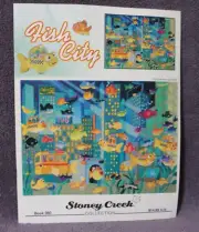 FISH CITY cross stitch leaflet STONEY CREEK