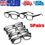 5 Pairs Mens Ladies Frame Magnifying Reading Glasses Nerd Spectacle NW